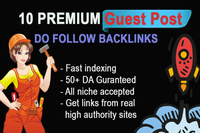 I will give 10 high authority guest post along with 1000 tire two backlinks