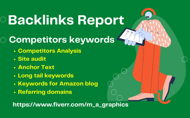 I will give backlink report and keywords report using ahrefs