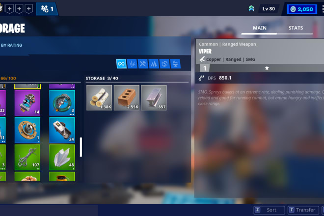 I will give items from save the world