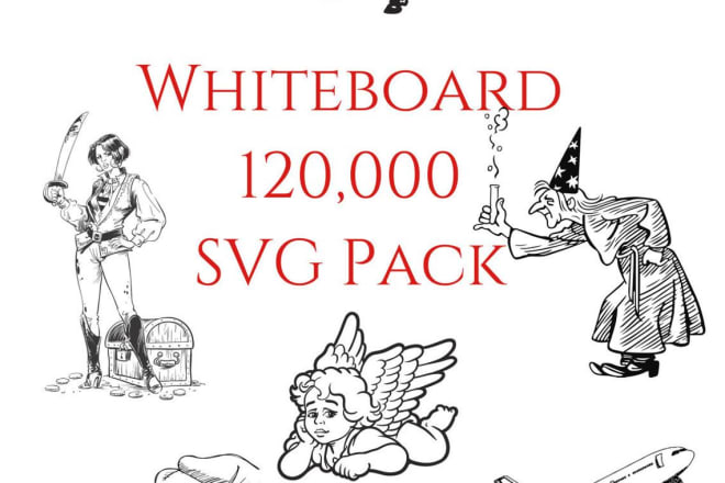 I will give whiteboard 120,000 svg and jpg pack