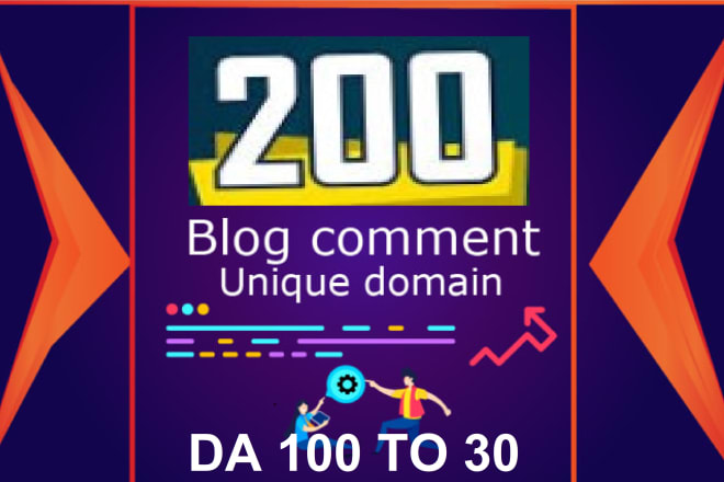 I will give you 200 blog comment unique domain backlink do follow comment