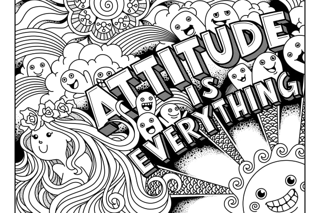 I will give you 40 high detail adult coloring page illustrations