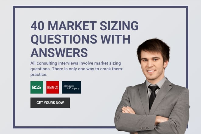 I will give you 40 market sizing questions with detailed solutions