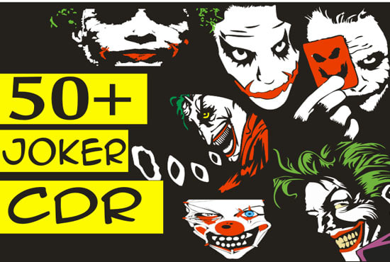 I will give you 50 plus joker decal premium cdr vector logo files