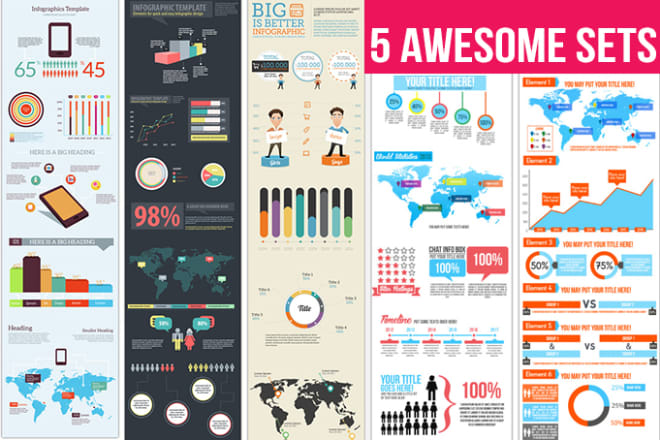 I will give you huge infographic pack PSD templates