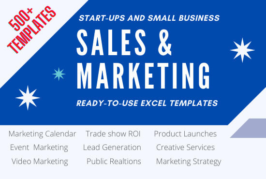 I will give you ready to use excel marketing templates for small business