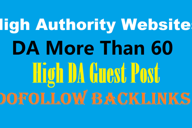 I will high da SEO guest post with two dofollow backlinks