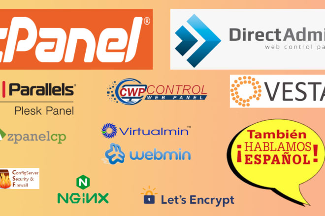 I will install any paid or free web hosting control cpanel directadmin vesta webmin cwp