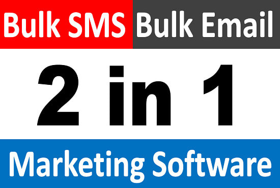 I will install bulk email and bulk SMS 2 in 1 marketing software