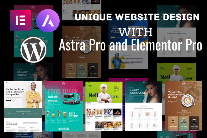 I will install or create unique wordpress website with astra and elementor pro
