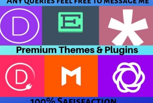 I will install premium divi, extra, elegant themes and plugins