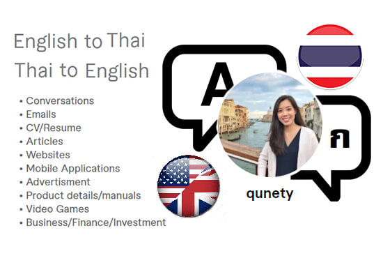 I will less than 24 hours translate english to thai and vice versa