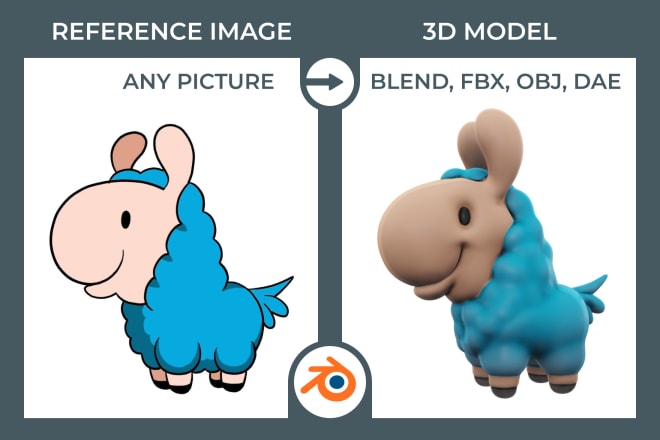 I will make 3d model in blender from your sketch or photo