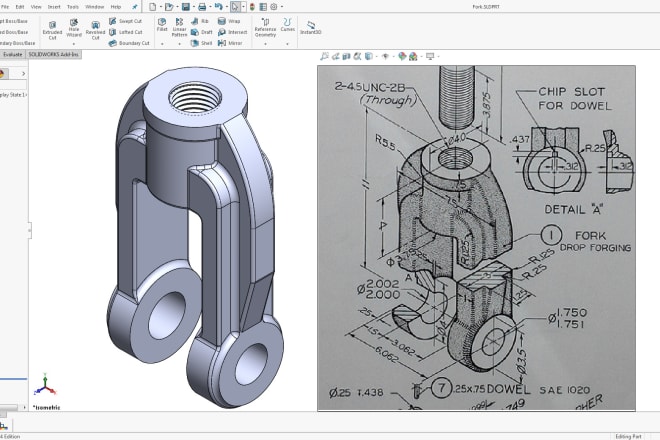 I will make 3d model or 2d drawing using solidworks, fusion 360