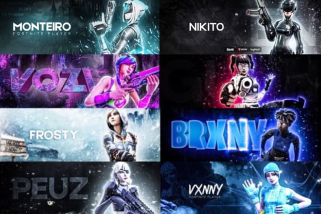 I will make a 3d fortnite header, logo or thumbnail