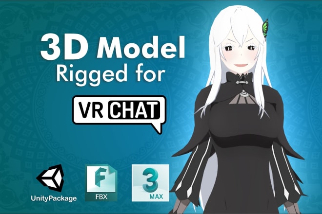 I will make a custom 3d avatars for vrchat and vtubers