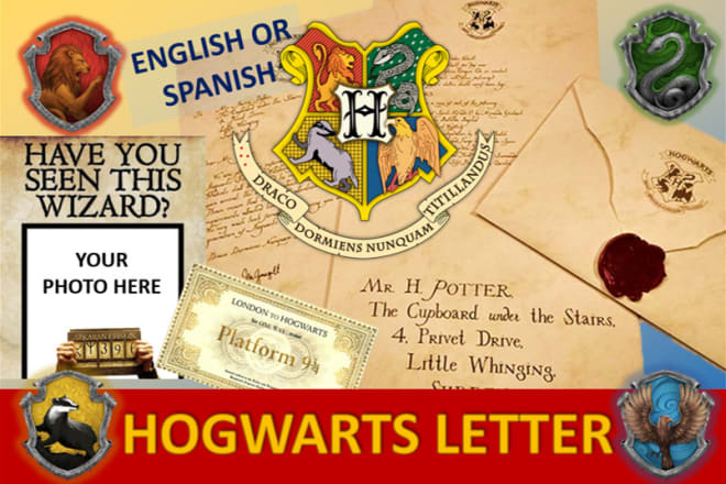 I will make a personalized hogwarts letter and more harry potter