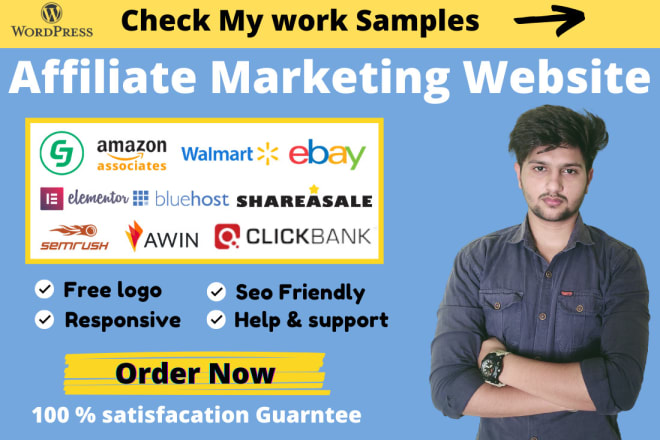 I will make affiliate marketing website sales funnel landing page design for conversion