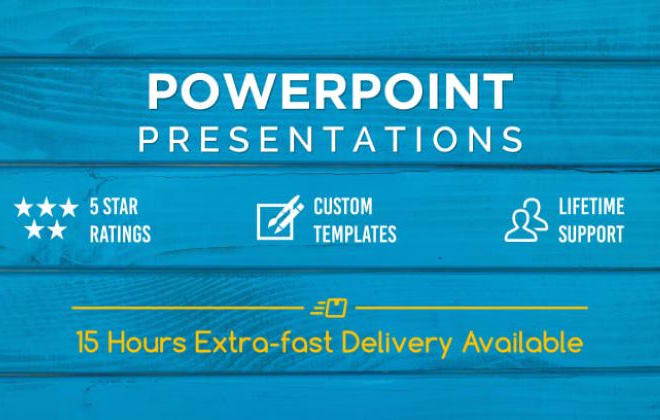 I will make apresentation for you on powerpoint