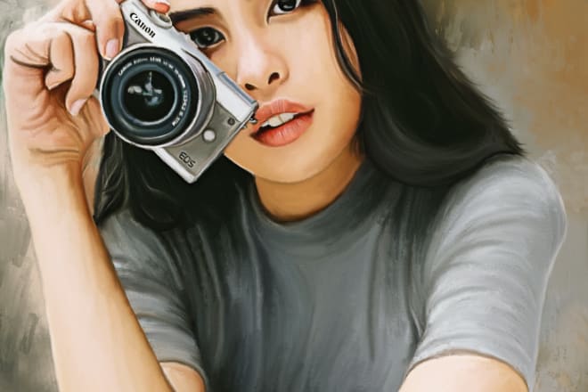 I will make awesome digital portrait in painting style