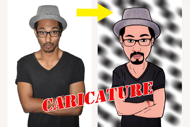 I will make cartoon caricature out of your image