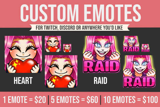 I will make custom emotes for your stream or discord server