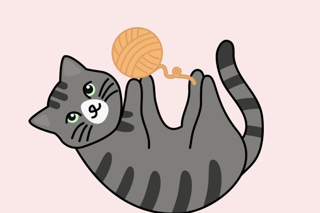 I will make cute vector portrait of your cat illustration