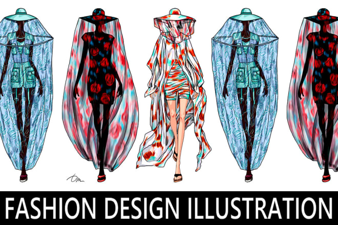 I will make fashion art illustration, fashion design sketching