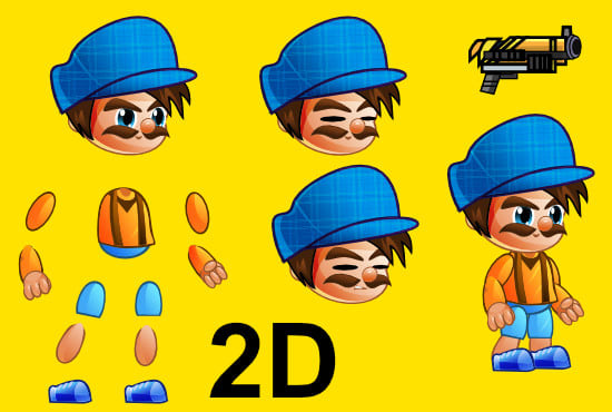 I will make game asset, 2d character sprite sheet for your game
