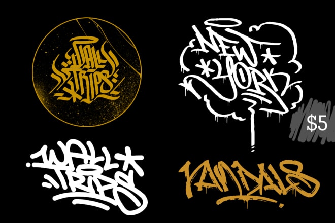 I will make graffiti tag design in 1 day