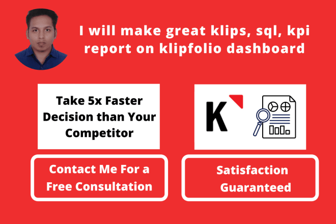 I will make great klips, sql, kpi report on klipfolio dashboard