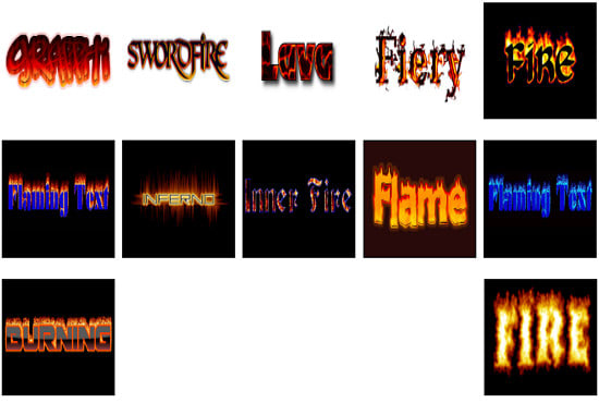 I will make logo with stylish letters fire,flames,water,nature