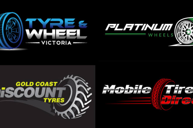 I will make modern automobile tire and wheel shop logo