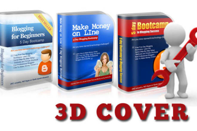 I will make you 3d ebook covers packages, dvd, cd, box cover, book