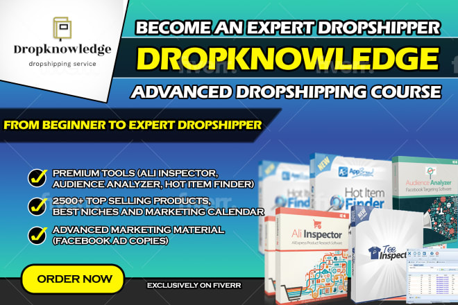 I will make you a shopify dropshipping expert with my advanced ecommerce course