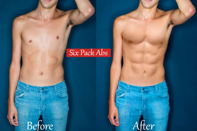 I will make you slim,six pack,body reshape, retouch and photo edit