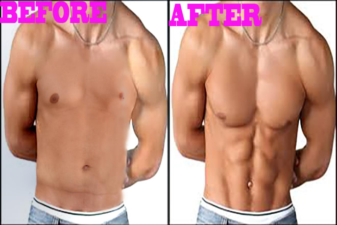 I will make your body six pack,slim,abs,muscle,reshape, photo edit