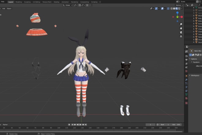 I will make your personal vrchat avatar from mmd model and more