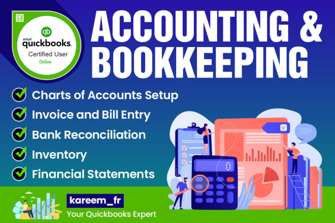 I will manage accounting and bookkeeping in quickbooks online with bank reconciliation