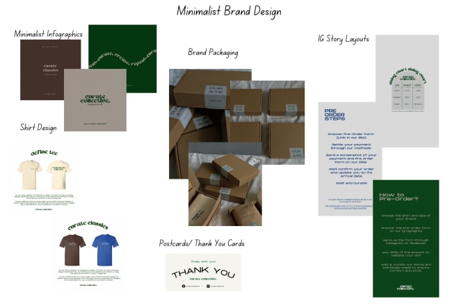 I will minimalist brand design and graphic layouts