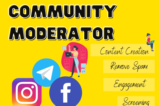 I will moderate and admin your facebook, forum or telegram group