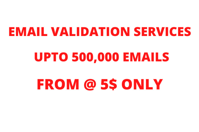 I will offer email list cleaning and email verification services