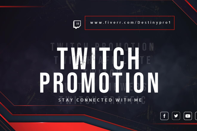 I will organically promote your twitch channel via social media promotion