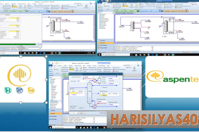 I will perform simulation on aspen plus and hysys