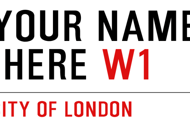 I will personalise a london street sign