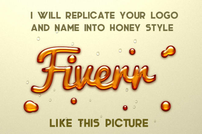 I will photoshop text effect for honey style