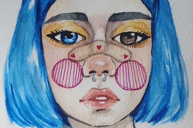 I will portraits in the style of daisy watercolour
