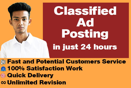 I will post classified ads in just 24 hours