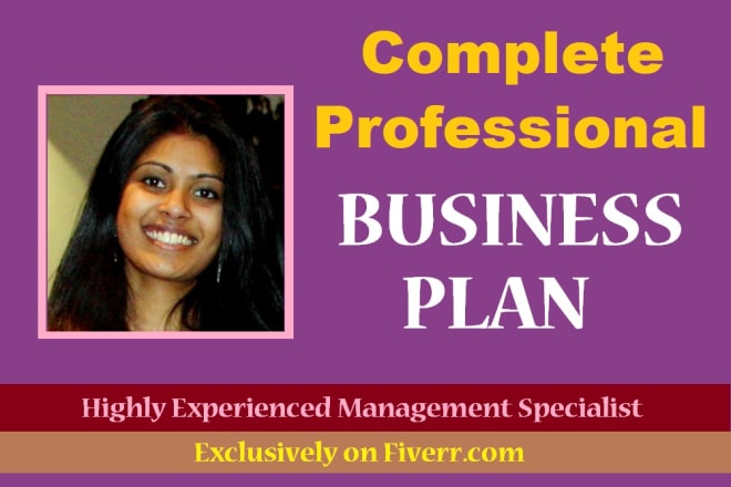 I will prepare a complete business plan, business proposal for startup