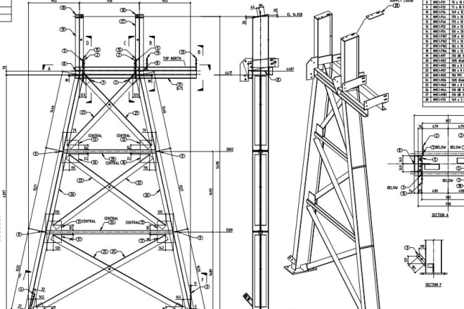 I will prepare shop drawings for your steel structure